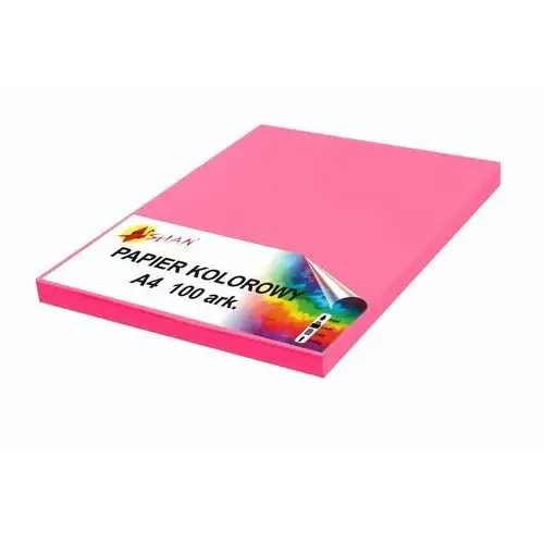 Mazak Papier kolorowy a4 80g różowy fluo neon 100 arkuszy