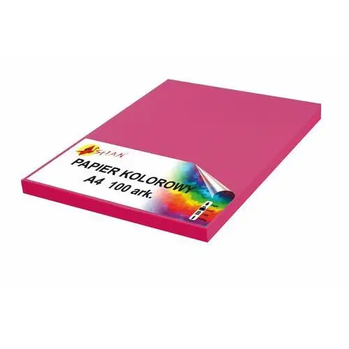 Mazak Papier kolorowy a4 80g różowy intensywny 100 arkuszy