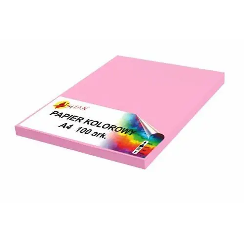 Papier kolorowy a4 80g różowy landrynkowy 100 arkuszy Mazak