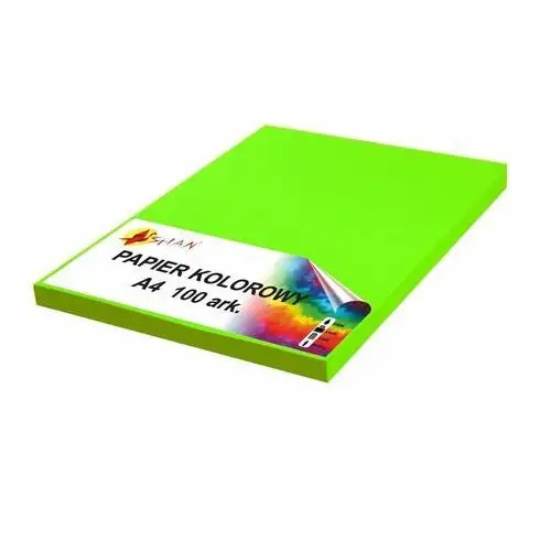 Papier kolorowy A4 80g zielony neon fluo 100 arkuszy