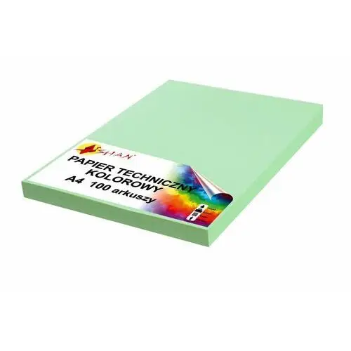 Papier techniczny a4 160g zielony pastelowy 50 arkuszy Mazak