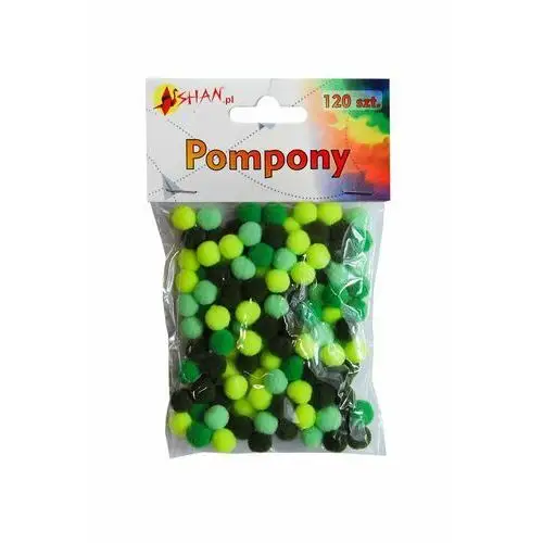 Mazak Pompony kolorowe mix zielony 120 szt shan sp02