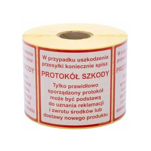 Etykiety naklejki reklamacja/szkoda protokół 98x98mm 1000szt Mdlabels