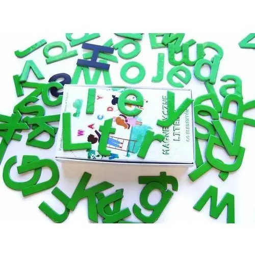 Media mag Literki magnetyczne - kolor zielony- 80 elementów