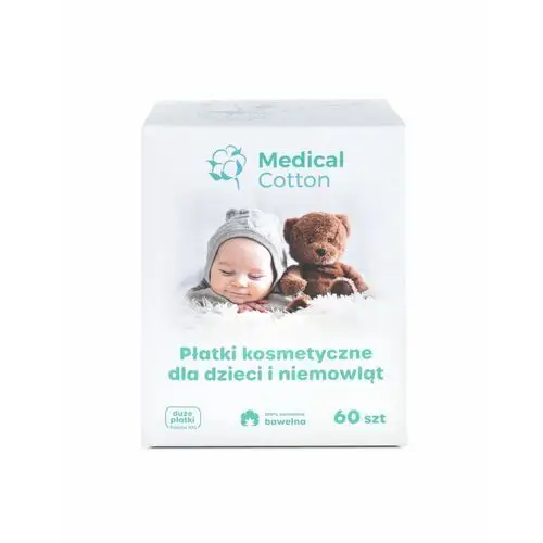 Płatki kosmetyczne dla dzieci i niemowląt 60szt Medical cotton