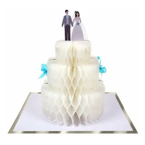 Meri meri - kartka okolicznościowa 3d tort weselny