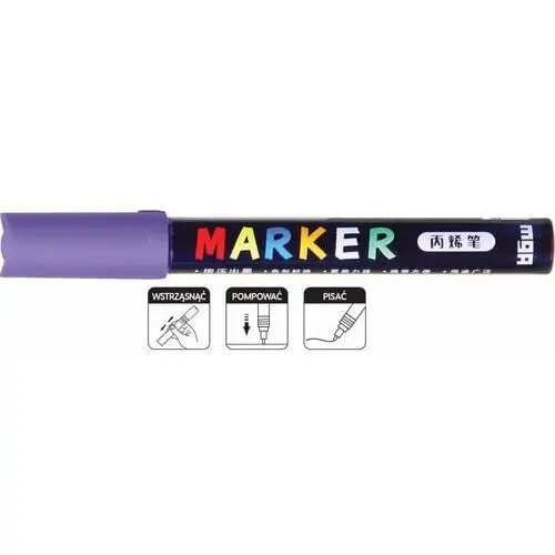 M&G, Marker akrylowy 1-2 mm, fioletowy