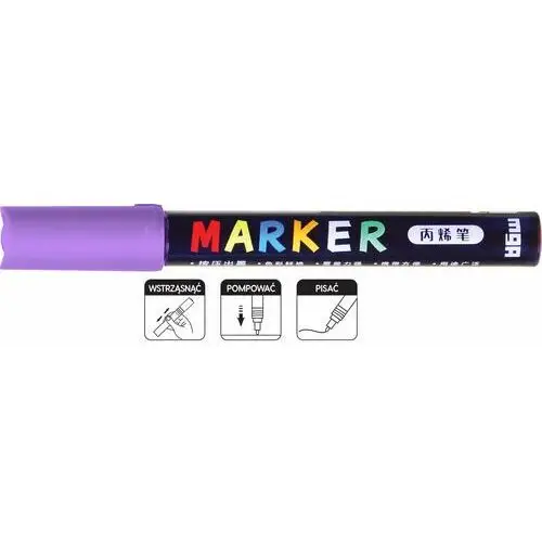M&G, Marker akrylowy 1-2 mm, jasnofioletowy