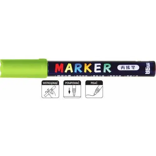M&G, Marker akrylowy 1-2 mm, jasnozielony