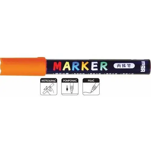 Marker akrylowy 1-2 mm, pomarańczowy M&g