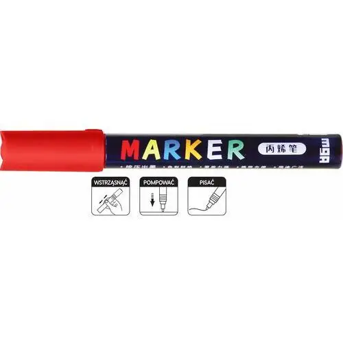 M&g, marker akrylowy 1-2 mm, różana czerwień Gdd grupa dystrybucyjna daccar