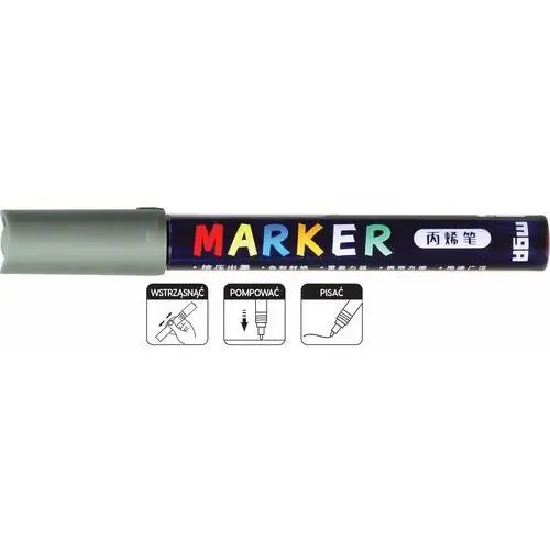 M&g, marker akrylowy 1-2 mm, srebrny Gdd grupa dystrybucyjna daccar