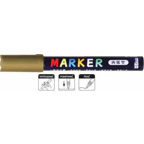 M&g, marker akrylowy 1-2 mm, złoty Gdd grupa dystrybucyjna daccar