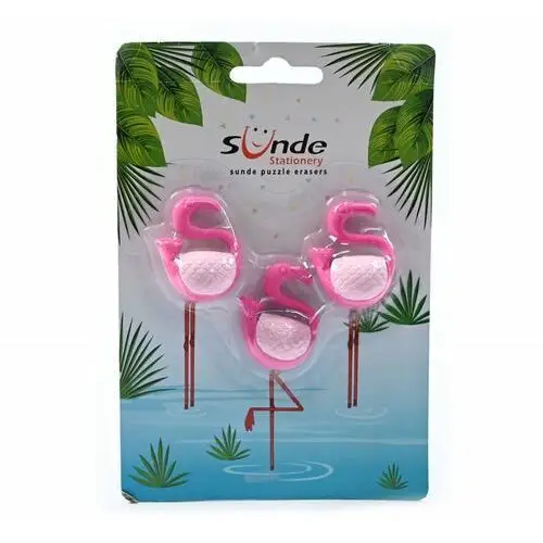 Midex Flaming różowa gumka do mazania ścierania 3szt