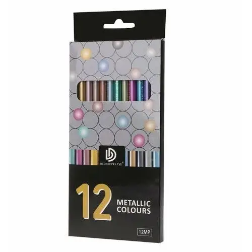 Kredki Ołówkowe Metaliczne 12 Kolorów