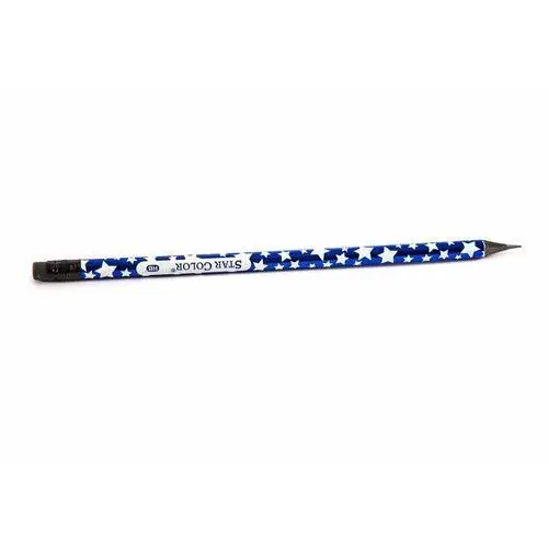 Ołówek szkolny z gumką hb różne kolory gwiazdki Midex