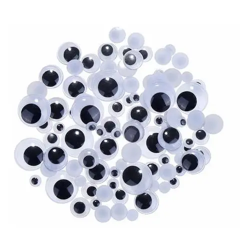Midex Ruchome oczka 150szt mix 1,5-0,5cm plastikowe oczy