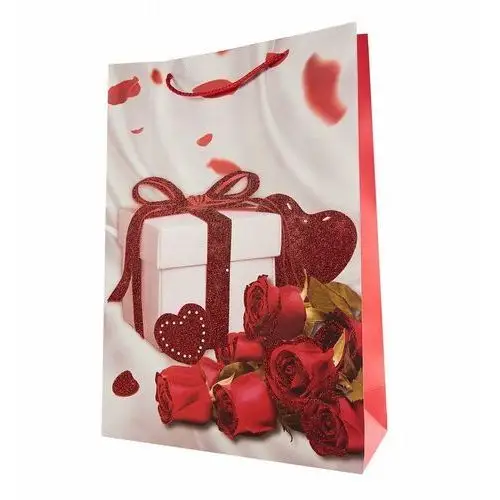 Walentynki torba prezentowa 31x44cm różne kolory Midex
