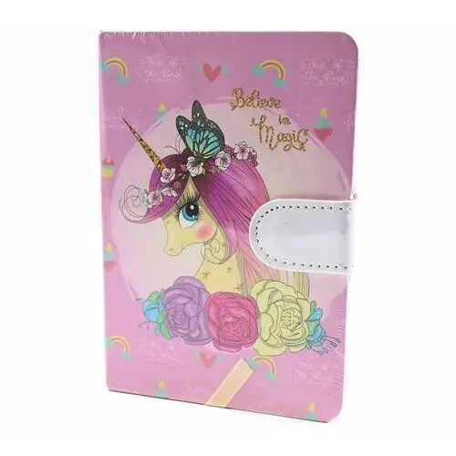 Midex Zamykany notes jednorożec pamiętnik ksieżniczki zeszyt dla dziewczynek