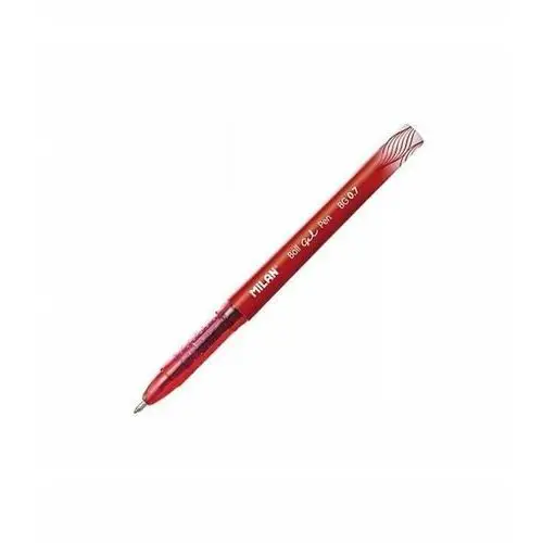 Milan, długopis żelowy, czerwony 0,7mm, kolor czerwony