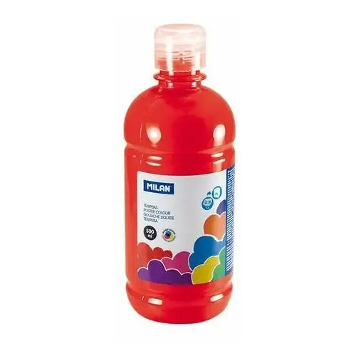 Farba tempera, butelka 500 ml, czerwona