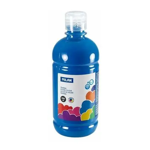 Milan Farba tempera, butelka 500 ml, niebieska cyjan