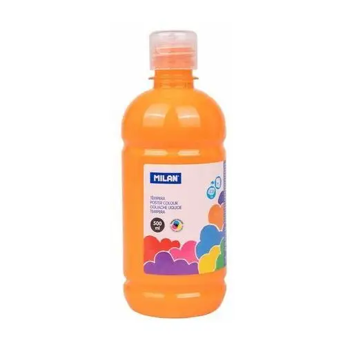 Milan Farba tempera, butelka 500 ml, pomarańczowa