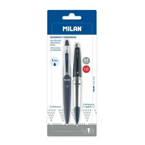 Długopis+Ołówekmech Capsule Silver Na Bl
