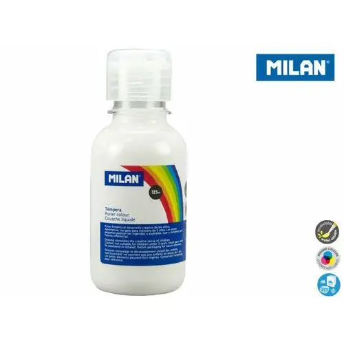 Farba tempera biała 125 ml Milan polska