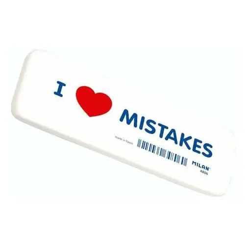 Gumka Milan I Love Mistakes 4806 Bardzo Duża, Op. 6 Szt