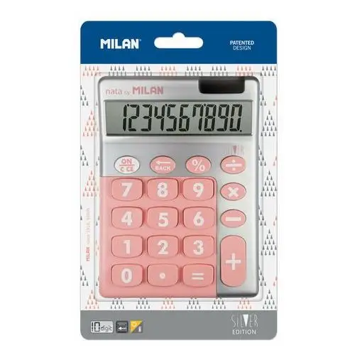 Milan polska Kalkulator 10 poz. silver róż
