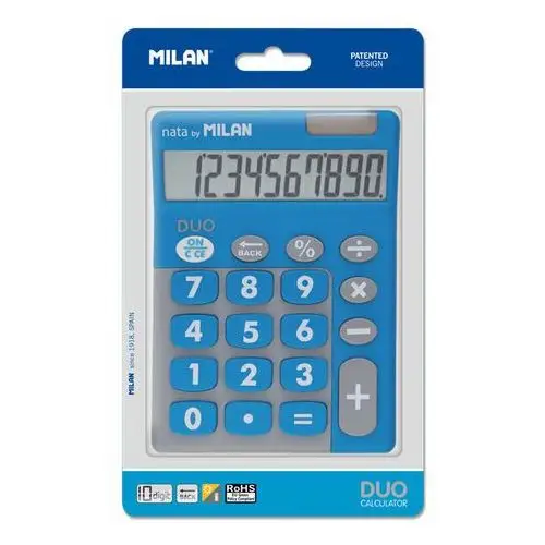 Milan polska Kalkulator 10 poz. touch duo niebieski