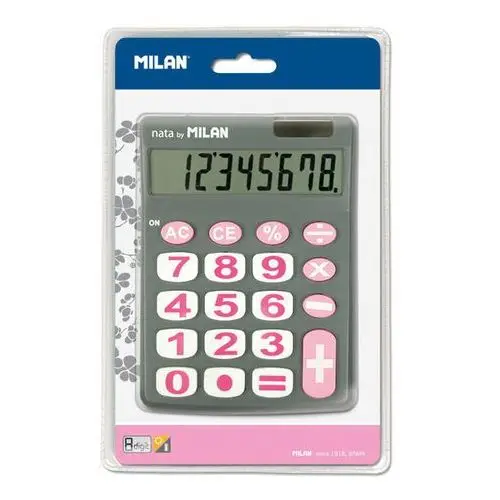 Milan polska Kalkulator 8 pozycji duże klawisze szary