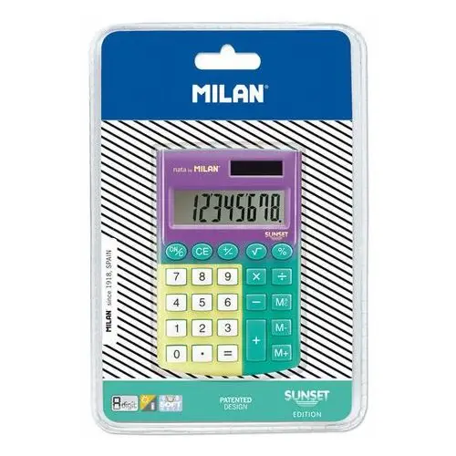 Milan polska Kalkulator pocket sunset fiol-ziel-żółty