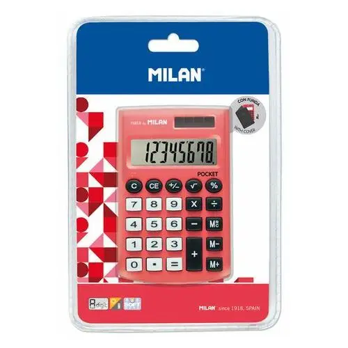 Milan polska Kalkulator pocket touch czerwony