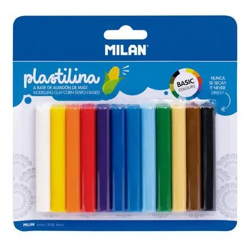 Plastelina MILAN BASIC 12 kolorów x 11 g