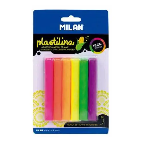 Milan polska Plastelina milan neon 6 kolorów x 11 g