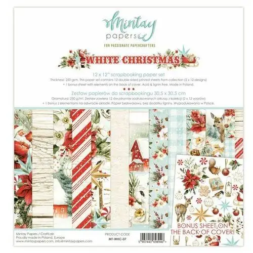 Blok papierów Mintay Papers - WHITE CHRISTMAS 30x30