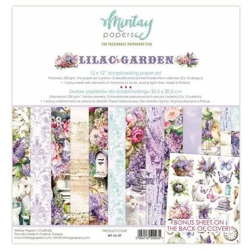 Zestaw papierów 30x30 - mintay - lilac garden Mintay papers