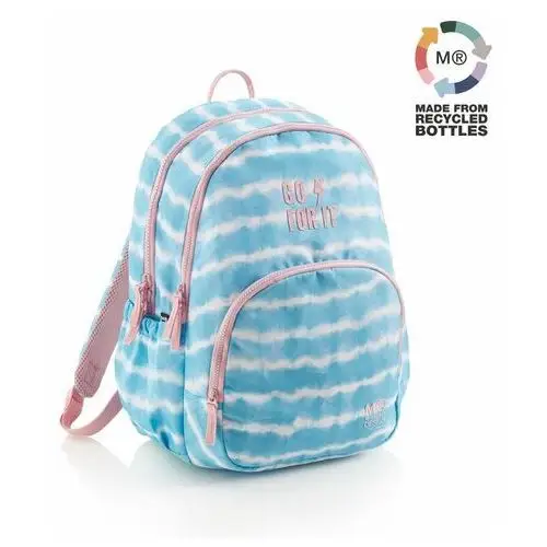 Plecak szkolny dla chłopca i dziewczynki błękitny trzykomorowy Miquelrius