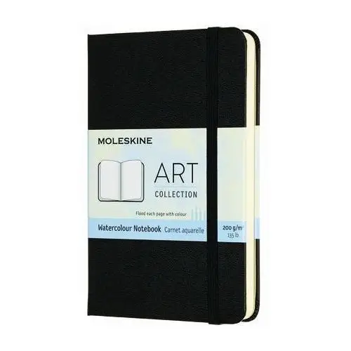 Notes Art Watercolour Moleskine P (9X14Cm), 60 Stron, Czarny