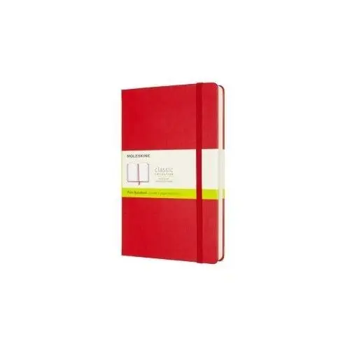 Notes classic l (13x21 cm) gładki, twarda oprawa, scarlet red, 400 stron, czerwony Moleskine