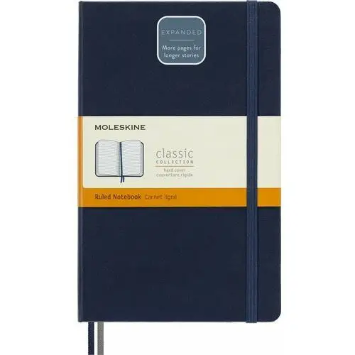 Notes Moleskine Classic L (13x21 cm) w linie, twarda oprawa, sapphire blue, 400 stron