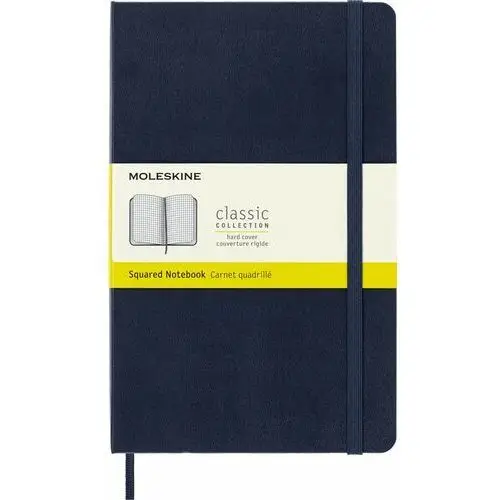 Notes Moleskine Classic L (13x21cm) w kratkę, twarda oprawa, granatowy