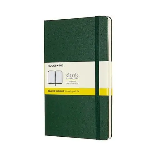 Notes classic l (13x21cm), w kratkę, twarda oprawa, myrtle green, 240 stron, zielony Moleskine