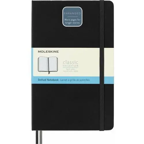 Moleskine Notes classic l (13x21cm) w kropki, twarda oprawa, czarny 400 stron