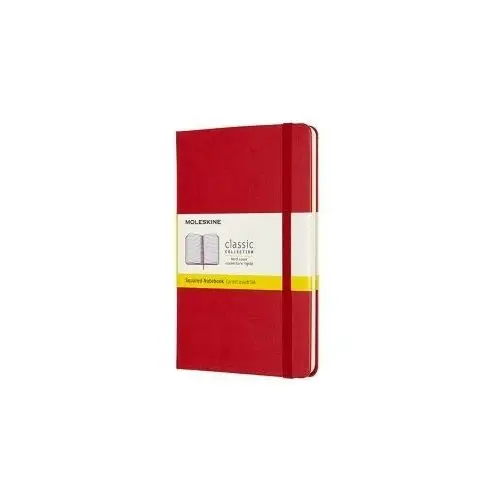 Moleskine Notes classic m, 11,5x18 cm, w kratkę, twarda oprawa, scarlet red, 208 stron, czerwony