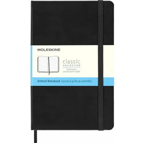 Moleskine Notes classic m (11,5x18 cm) w kropki, twarda oprawa, czarny, 208 stron