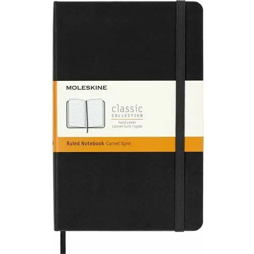 Notes Moleskine Classic M (11,5x18 cm) w linie, twarda oprawa, czarny, 208 stron