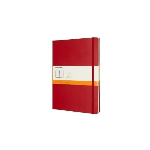 Notes classic xl (19x25 cm) w linie, twarda oprawa, 192 strony, czerwony Moleskine